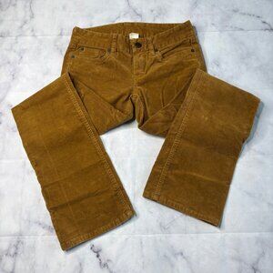 J Crew Favorite Fit Bootcut Cords Womens Size 25 Short 25P Low Rise Pants F105